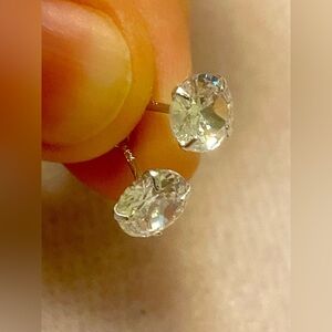 Elegant Sterling Silver Stud Earrings with back screws 🌸